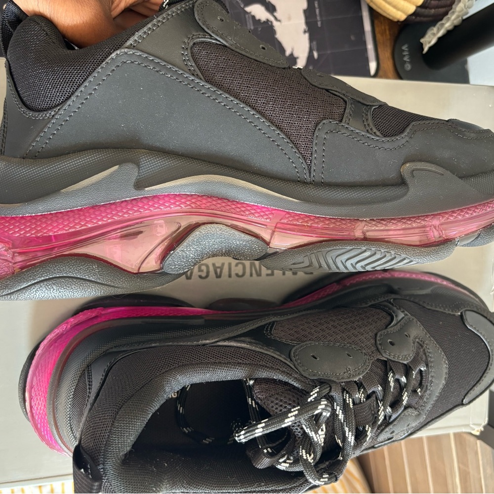 Balenciaga Triple S Sneakers Black/Plum - Picture 7 of 12
